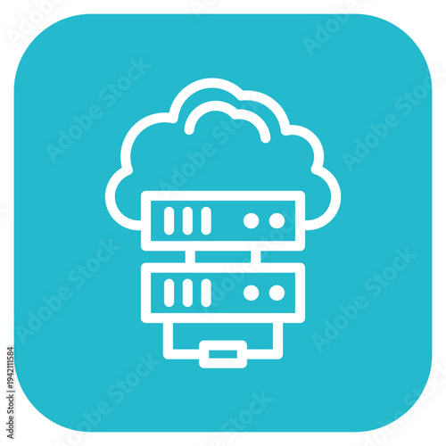 Vector Design Hosting Icon Style