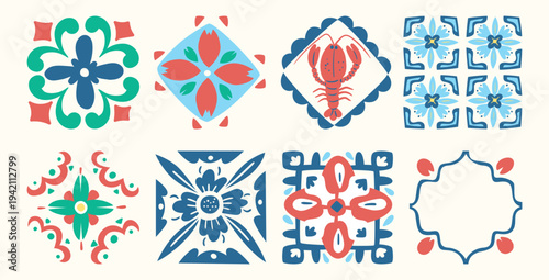 Tile Pattern Set Ornamental