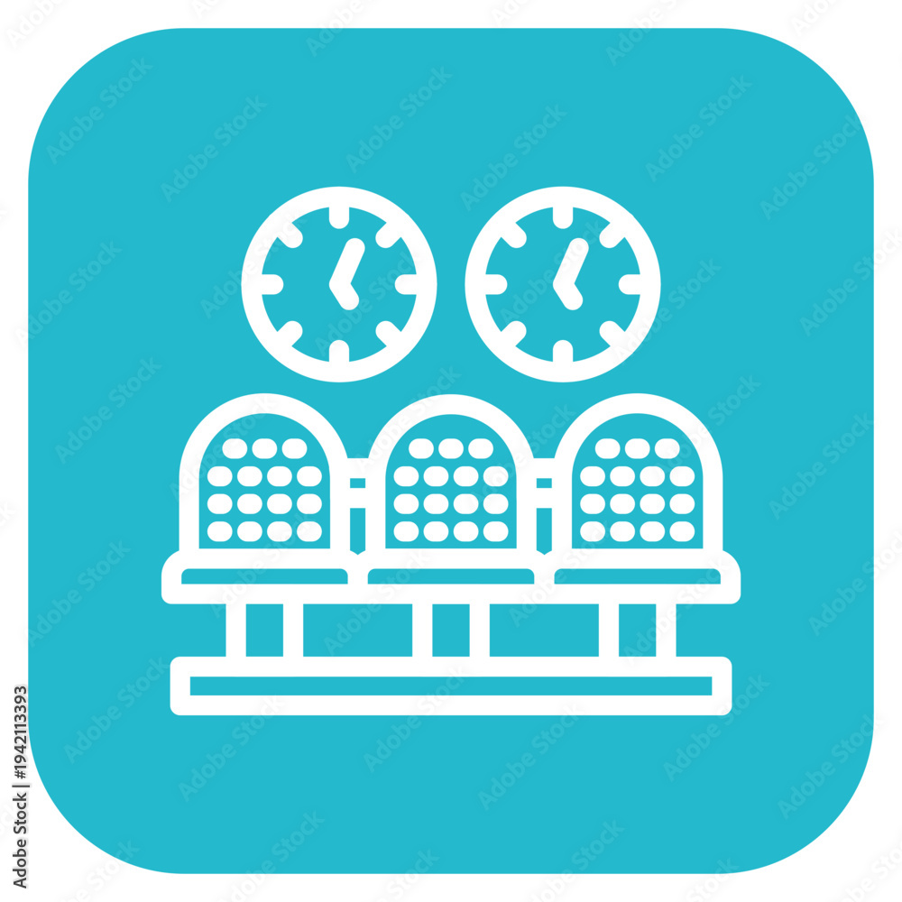 Naklejka premium Vector Design Waiting Room Icon Style