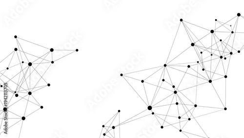 Abstract Network of Connected Dots and Lines 1.