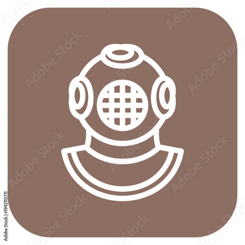 Vector Design Diving Helmet Icon Style