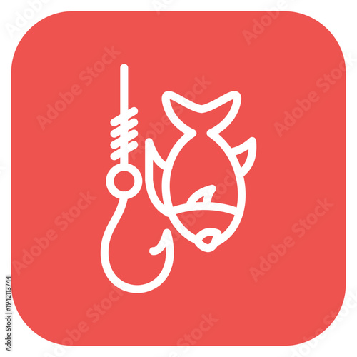 Vector Design Fish Hook Icon Style