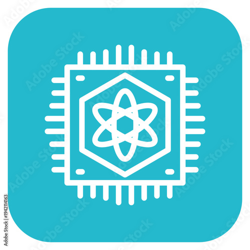 Vector Design Quantum Computing Icon Style