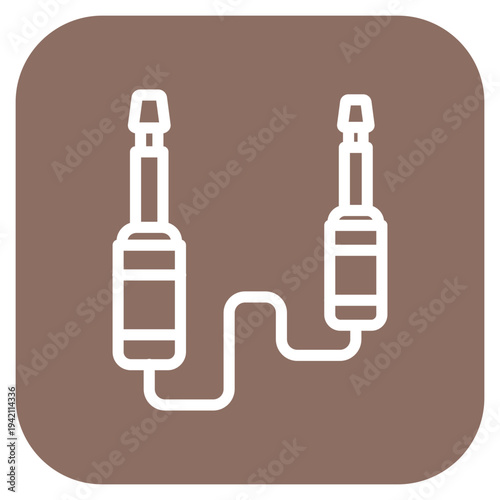 Vector Design Audio Cable Icon Style