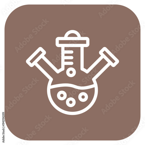 Three Neck Flask Icon Style