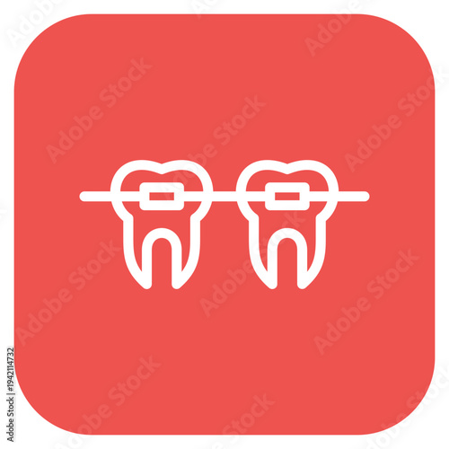 Tooth Braces Icon Style