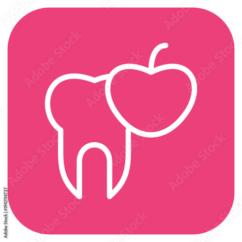 Tooth Nutrition Icon Style