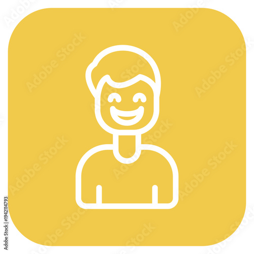 Smiling Man Icon Style