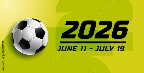 FOOTBALL 2026 SUR FOND VERT