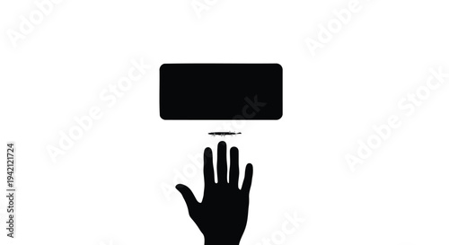 Hand swiping right on screen vector icon
