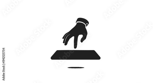 Black dog diving icon vector