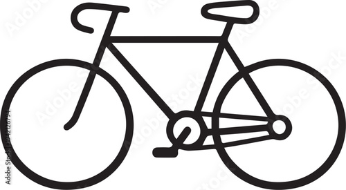 Bicycle Line Icon – Minimal Bike Vector for Cycling, Transport & Eco Travel Design