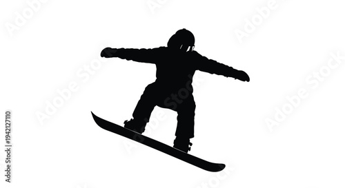 Snowboarder silhouette vector