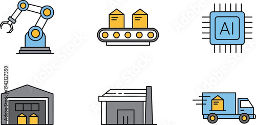 Industrial and technological icons
