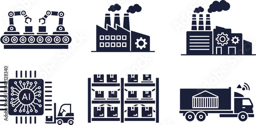Industrial and manufacturing icons