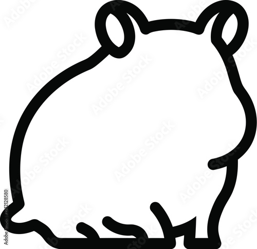 Vector illustration of a cute cartoon guinea pig