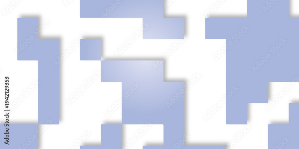 Obraz premium Abstract Blue Geometric Pixel Pattern Background With Soft Shadows and Minimal Tech Design.