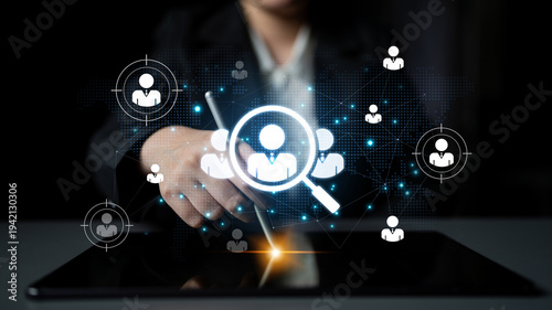 Foto Concept of global talent acquisition and human resources