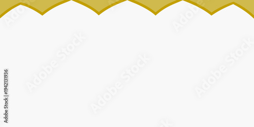 Elegant gold scalloped border, vector