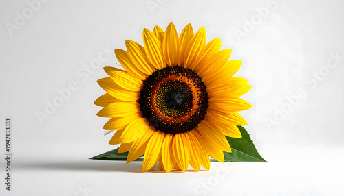 Captivating beauty of a solitary sunflower, with its bright yellow petals unfolding around a dark, textured seed head, a perfect emblem of summer's joy and natural splendor