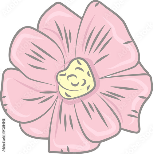 Flower Head Doodle Handdrawn