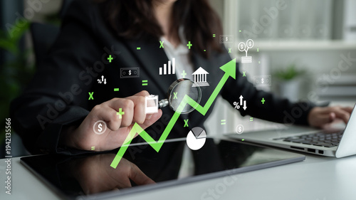 Photography A concept of financial growth and economic success