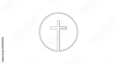 Simple cross symbol within a circle