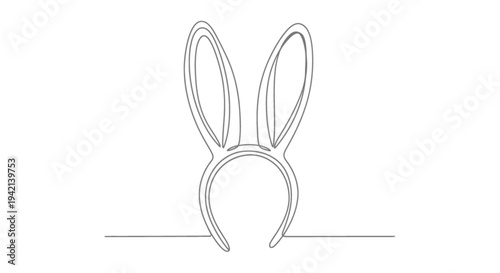 Elegant bunny ears headband for Easter celebration