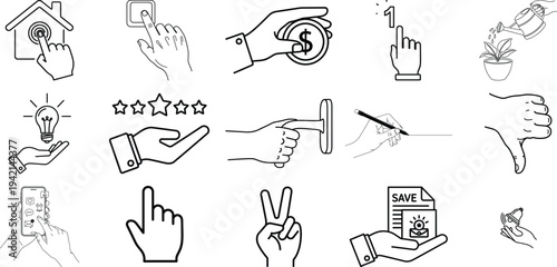American sign language handshapes and gestures