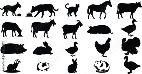 Collection of animal silhouettes