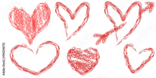 red heart on white background