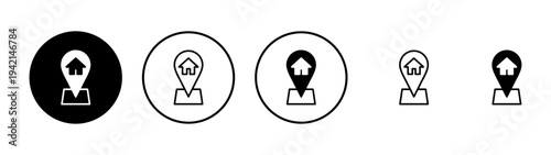 Address icon vector. home location sign and symbol. pinpoint