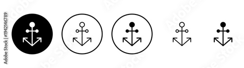 Anchor icon vector. Anchor sign and symbol. Anchor marine icon.