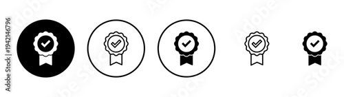 Approved icon vector. Certified Medal Icon