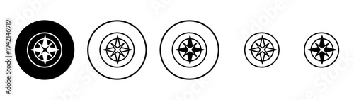Compass icon vector. arrow compass icon sign and symbol