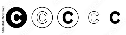 Copyright icon vector. copyright sign and symbol