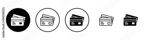 Credit card icon vector. Credit card payment sign and symbol