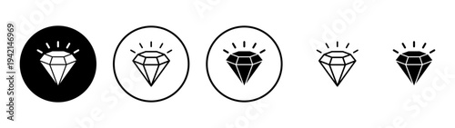 Diamond icon vector. diamond gems sign and symbol