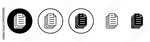 Document icon vector. Paper sign and symbol. File Icon