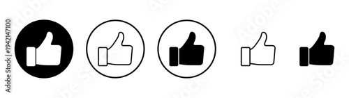 Like icon vector. Thumbs up sign and symbol. Hand like