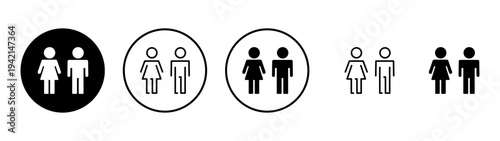 Man and woman icon vector. male and female sign and symbol. Girls and boys