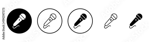 Microphone icon vector. karaoke sign and symbol