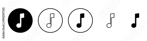 Music icon vector. note music sign and symbol