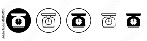 Scales icon vector. Weight scale sign and symbol