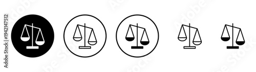 Scales icon vector. Law scale icon. Justice sign and symbol
