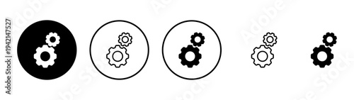 Setting icon vector. Cog sign and symbol. Gear Sign
