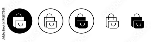 Shopping bag icon vector. shopping sign and symbol