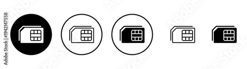 Sim card icon vector. dual sim card sign and symbol