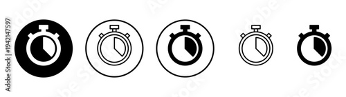 Stopwatch icon vector. Timer sign and symbol. Countdown icon. Period of time
