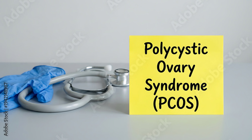 Medical professional's stethoscope and gloves for PCOS diagnosis
